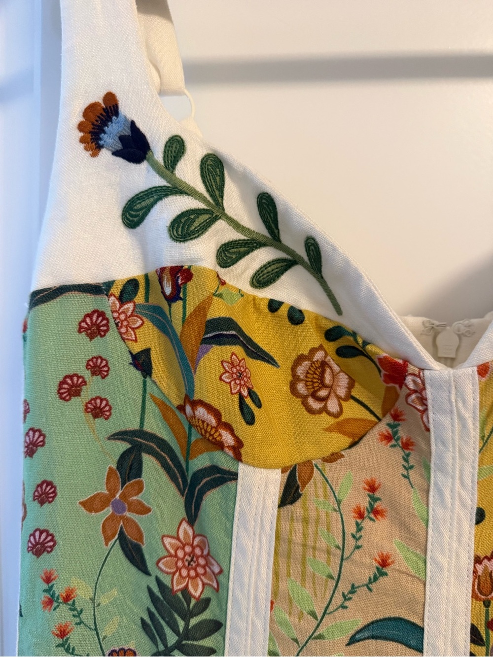 Christian Lacroix Floral Linen Blend Maxi Dress Farm Rio Inspired Size 6 | NWOT - Picture 8 of 10